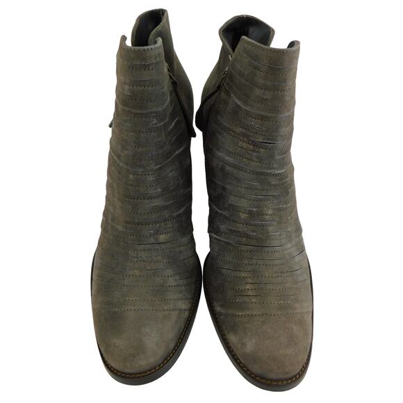 Paul Green Malibu Sliced Zip Bootie Earth Metallic Olive Womens Size 7.5 New - Picture 1 of 8